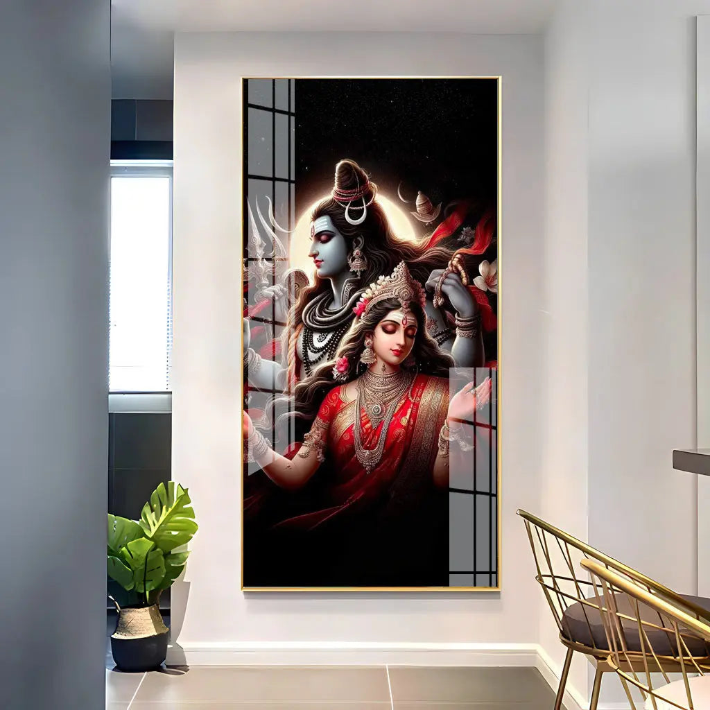 shiv Parivar Vertical Acrylic Premium Wall Deco DECORMANTRA