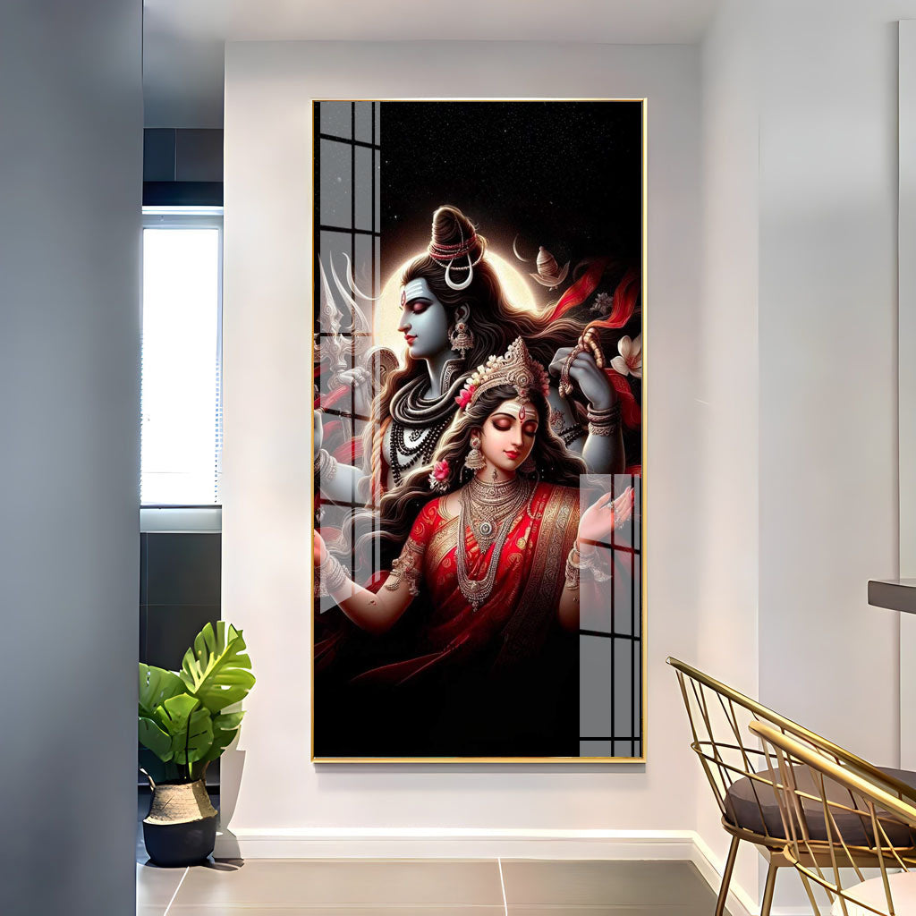 shiv Parivar Vertical Acrylic Premium Wall Deco