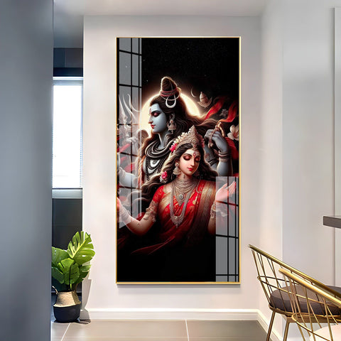 shiv Parivar Vertical Acrylic Premium Wall Deco