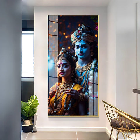 Radha Krishna Acrylic Premium Painting