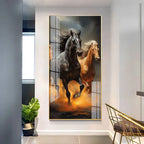 Running Horse Premium Wall Painting DECORMANTRA