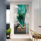 Golden Grace in the Winds of Serenity Horizontal Acrylic Premium Painting DECORMANTRA