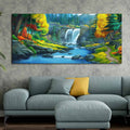 A Beautiful Waterfall In Forest Premium Wall Painting DECORMANTRA