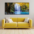 A Beautiful view of Erawan Waterfall Abstract Premium Canvas Wall Painting DECORMANTRA