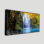 A Beautiful view of Erawan Waterfall Abstract Premium Canvas Wall Painting DECORMANTRA
