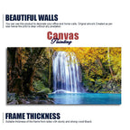 A Beautiful view of Erawan Waterfall Abstract Premium Canvas Wall Painting DECORMANTRA
