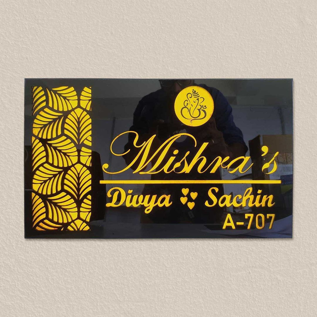 Personalised Acrylic Rectangular House Nameplate (Copy)