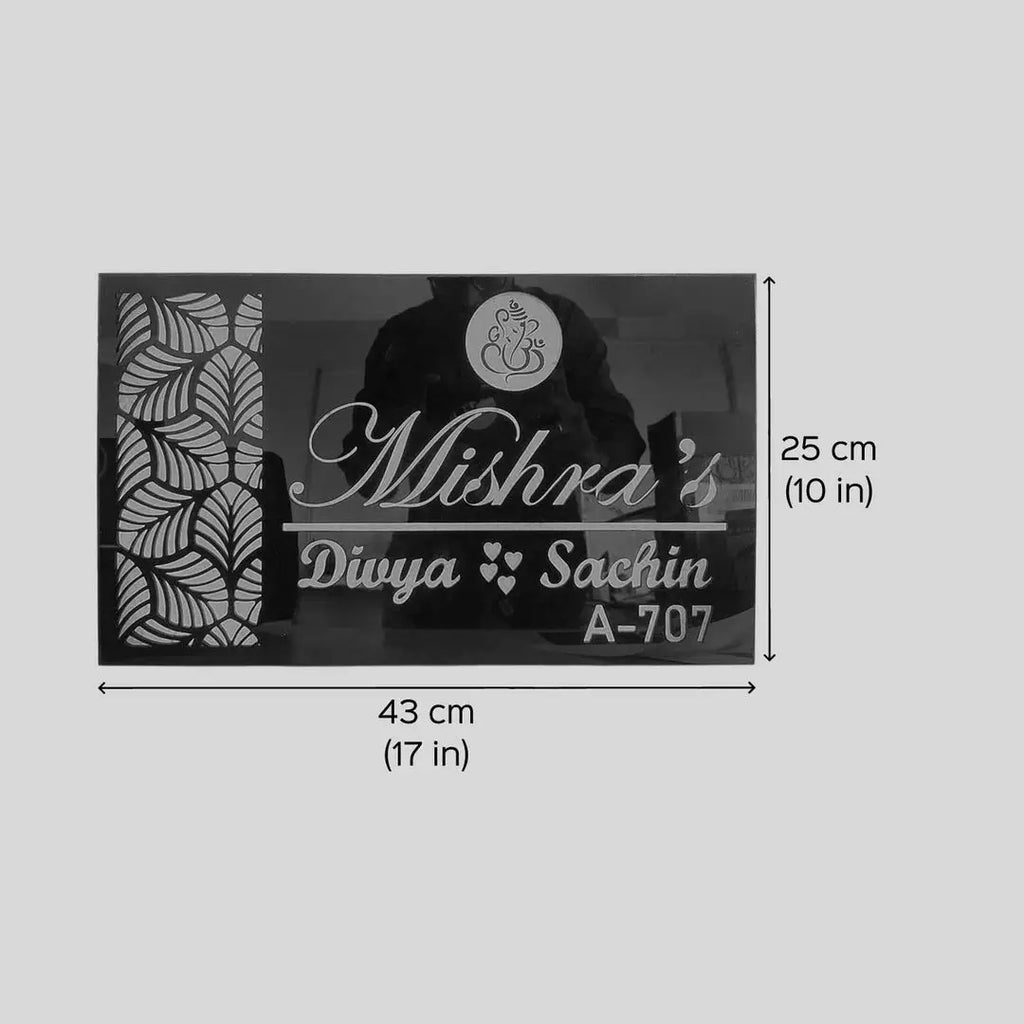 Personalised Acrylic Rectangular House Nameplate (Copy) - Harshita Craft