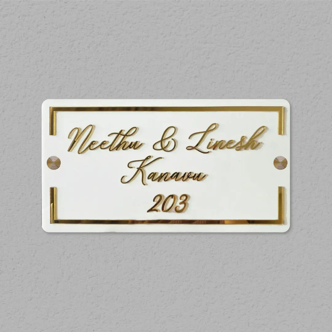 Classic Personalised Acrylic Nameplate - Harshita Craft