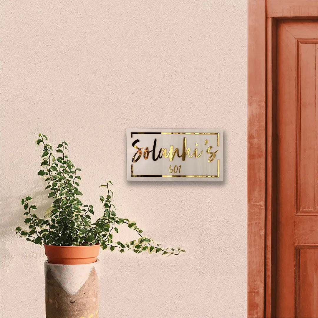 Classic Personalised Acrylic Nameplate - Harshita Craft