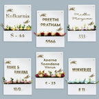 Personalised Acrylic Flower Planter Nameplate - Harshita Craft
