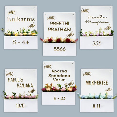 Personalised Acrylic Flower Planter Nameplate