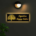 Personalized Tree Theme Acrylic LED Name Plate - Harshita Craft
