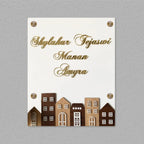 Personalised Acrylic Rectangular House Nameplate - Harshita Craft