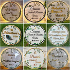 Personalized Handmade Leaf Printed Circular Acrylic Name Plate With Lights Harshita Craft