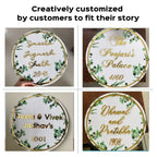 Personalised Acrylic Floral Round Nameplate - Harshita Craft