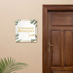 Personalised Acrylic Classy Square Nameplate - Harshita Craft