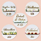 Personalised Acrylic Flower Basket Nameplate - Harshita Craft