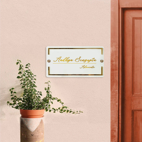 Classic Personalised Acrylic Name Plate For Advocate