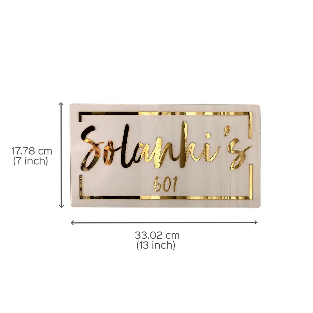 Classic Personalised Acrylic Name Plate For Advocate Harshita Craft