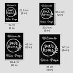 Personalized Black & Gold Vertical Acrylic Name Plate - Harshita Craft