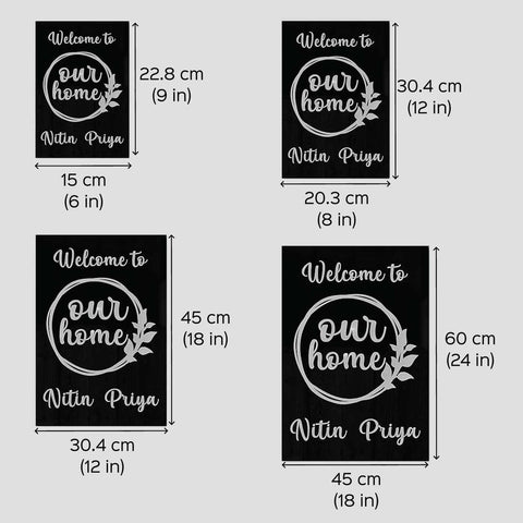 Personalized Black & Gold Vertical Acrylic Name Plate