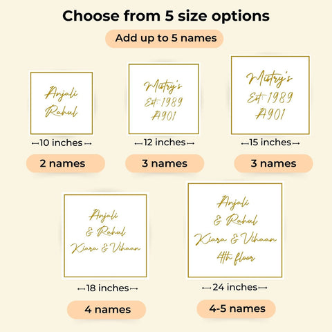 Personalised Acrylic Classy Square Nameplate