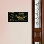 Personalized Glorious Ganesha Theme Acrylic LED Name Plate - Harshita Craft