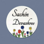 Personalized Tulip Garden Theme Acrylic Name Plate - Harshita Craft