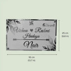 Personalized Handmade Rectangular Leaf Acrylic Name Plate - Harshita Craft