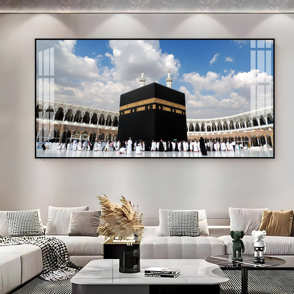 Holy Kaaba Mecca Acrylic Wall Art Panoramic Canvas For Living Room Decor
