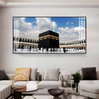 Holy Kaaba Mecca Acrylic Wall Art Panoramic   For Living Room Decor