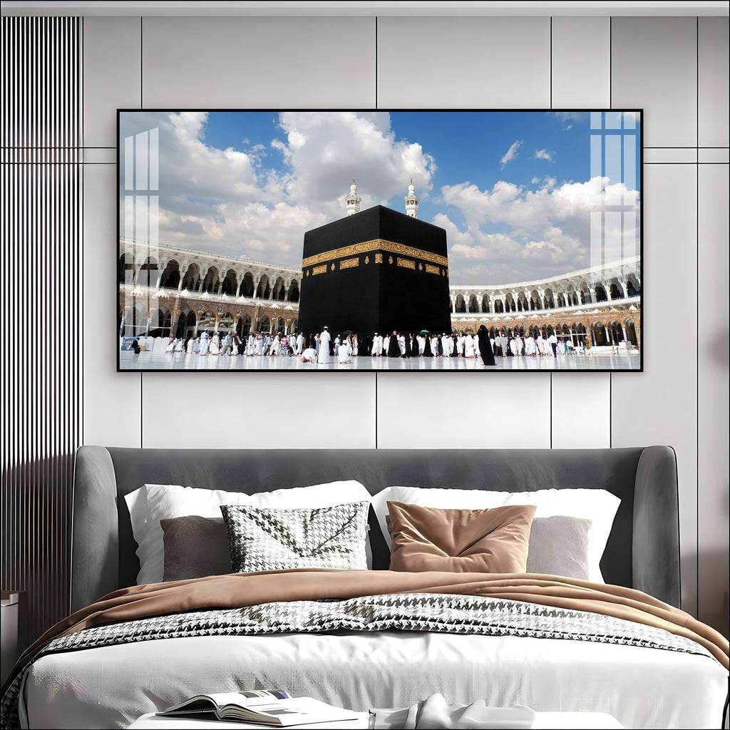 Holy Kaaba Mecca Acrylic Wall Art Panoramic   For Living Room Decor