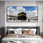 Holy Kaaba Mecca Acrylic Wall Art Panoramic   For Living Room Decor