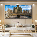 Peaceful Mecca Kaaba View Acrylic Wall Art   With City Skyline And Holy Mosque