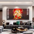 Scenic Panchmukhi Hanuman Acrylic Wall Art   With Divine Energy And Sacred Theme