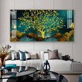 Elegant Tree Of Life Acrylic Wall Art Canvas With Gold Finish And Modern Landscape