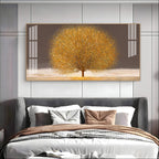 Modern Golden Tree Acrylic Wall Art   With Elegant Nature And Luxury Finish