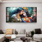 Modern Radha Krishna Acrylic Wall Art   With Romantic And Spiritual Art Style