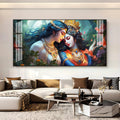 Modern Radha Krishna Acrylic Wall Art Canvas With Romantic And Spiritual Art Style