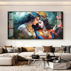 Modern Radha Krishna Acrylic Wall Art   With Romantic And Spiritual Art Style