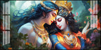 Modern Radha Krishna Acrylic Wall Art   With Romantic And Spiritual Art Style