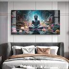 Stylish Buddha Meditation Acrylic Wall Art   With Nature And Peaceful Theme