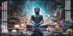 Stylish Buddha Meditation Acrylic Wall Art   With Nature And Peaceful Theme