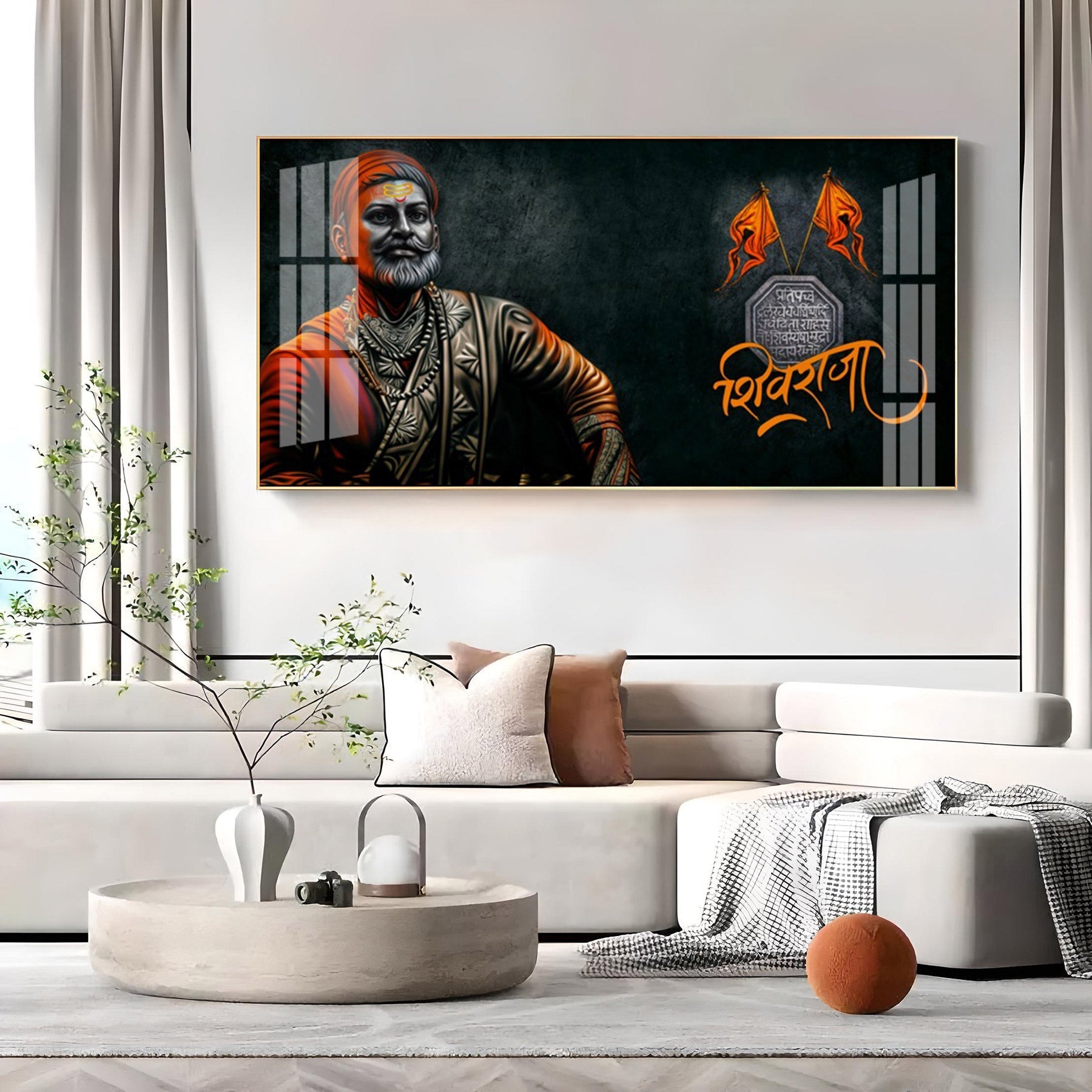 Maharaj Shivaji Premium Acrylic Horizontal Wall Art