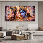 Krishna and Radha Unveiled Premium Acrylic Horizontal Wall Art