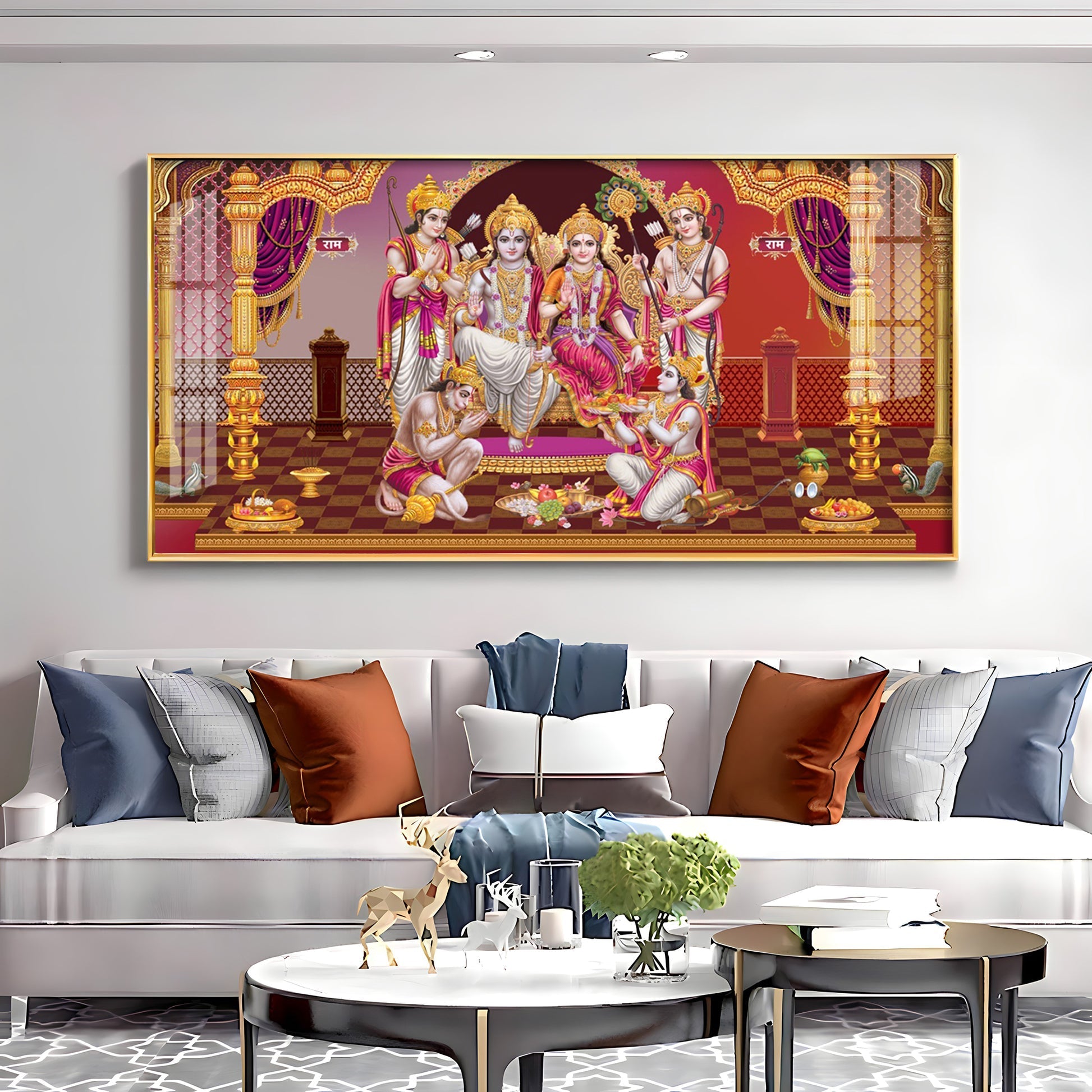 Premium Lord Ram Sita and Lakshman Acrylic Wall Decor with Hanuman
