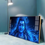 Lord Shiv Shakti Aura Premium Acrylic Horizontal Wall Art