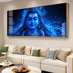 Lord Shiv Shakti Aura Premium Acrylic Horizontal Wall Art