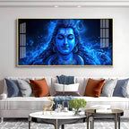 Lord Shiv Shakti Aura Premium Acrylic Horizontal Wall Art